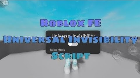 Roblox FE Universal Invisibility Script | Hydrogen - Fluxus - Delta - Arceus x - Codex Executor