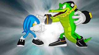 Knuckles The Echidna vs Vector The Crocodile (Hardest AI) Sonic Smackdown