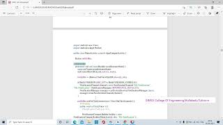 Mobile Application Development Laboratory Engineering College LAB Exercises Ex 5