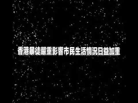 暴徒作亂只有警民合作才能拯救香港，警察加油！