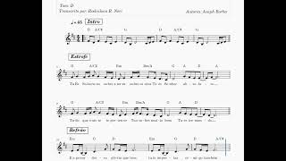 Tu És Soberano - Asaph Borba - Partitura melódica com cifras