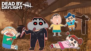 Shinchan became Micheal Myers 😱🔪 | Shinchan and his friends playing dead by daylight 😂 | horror game