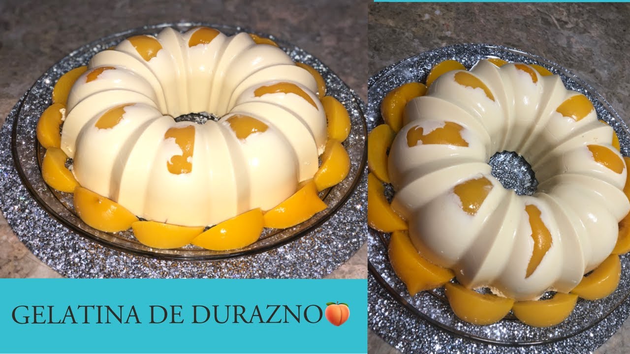 GELATINA DE DURAZNO 🍑DE TRES LECHES🎂 YouTube