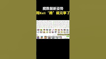 爬数据新姿势：用Kali‘蹭’就完事了#黑客 #网络安全 #黑客技术#信息安全#haker