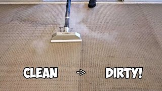 DEEP cleaning DIRTY carpet - Satisfying carpet cleaning