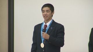 「修学旅行に負けない旅」 体操・白井選手が在学高で報告会