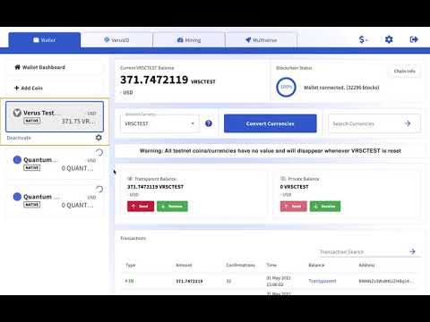 Verus Testnet Walkthrough (pt 1) - easy solo mining & staking, multichain defi, decentralized ID