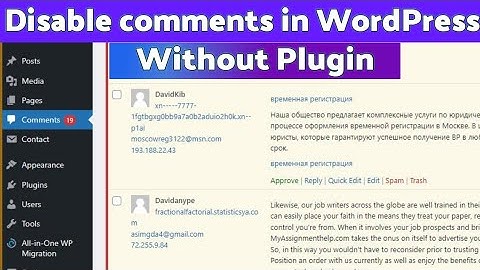 Disable comments in WordPress blog post without plugin