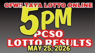 5PM Lotto Result Today Hula-Analysis - Draw May 25, 2026, PCSO 3D/2D