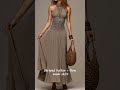 Grey Brown Textured Stripe High Neck Halter Sleeveless Crop Top+Elastic Waist Ruffled Hem Maxi Skirt