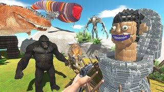 FPS Avatar Hunting for SKIBIDI TOILET BOSS, Red Bloop, Dinosaurs...in Animal Revolt Battle Simulator