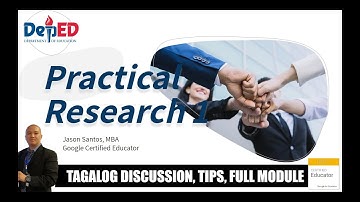 Practical Research 1 (TAGALOG)Full Senior High School Module 2022