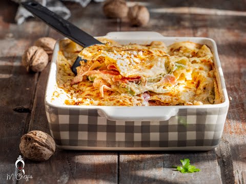 Lasagne alle noci con prosciutto