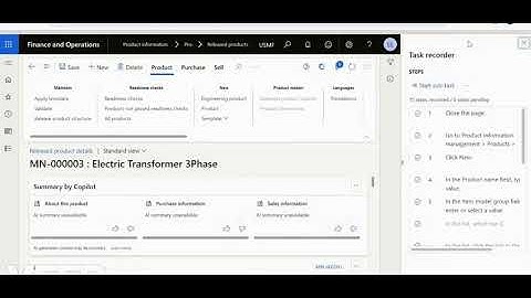 Task Recorder & Screenshort Functionality in D365 F&O