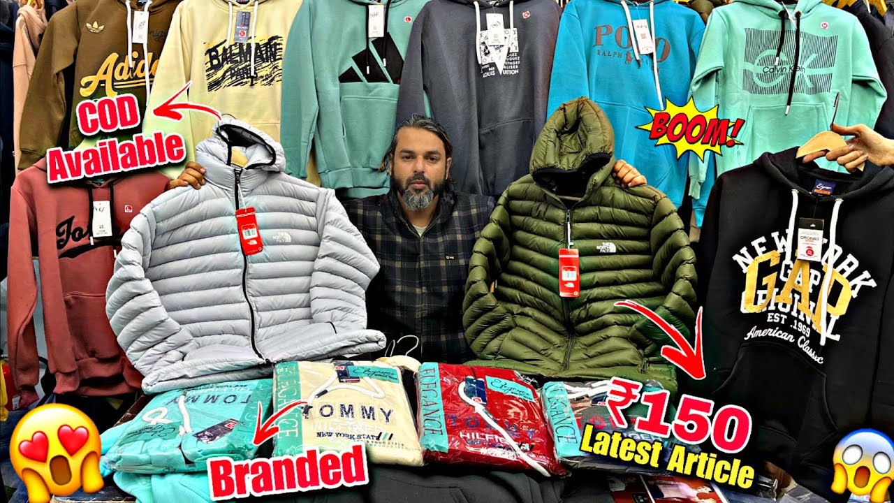 Trending latest Variety of mens jacket, hoodie, sweater in delhi wholesale market tank road😍🔥 jacket