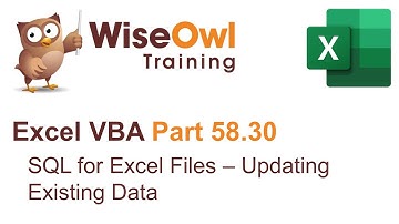 Excel VBA Introduction Part 58.30 - SQL for Excel Files - Updating Existing Data
