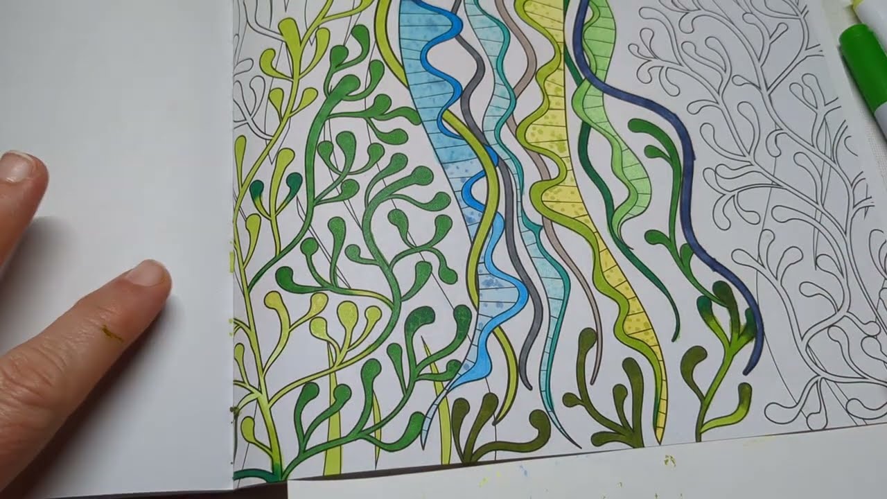 Aquatic Vibes | No talking ASMR | art coloring relaxing calm | ohuhu