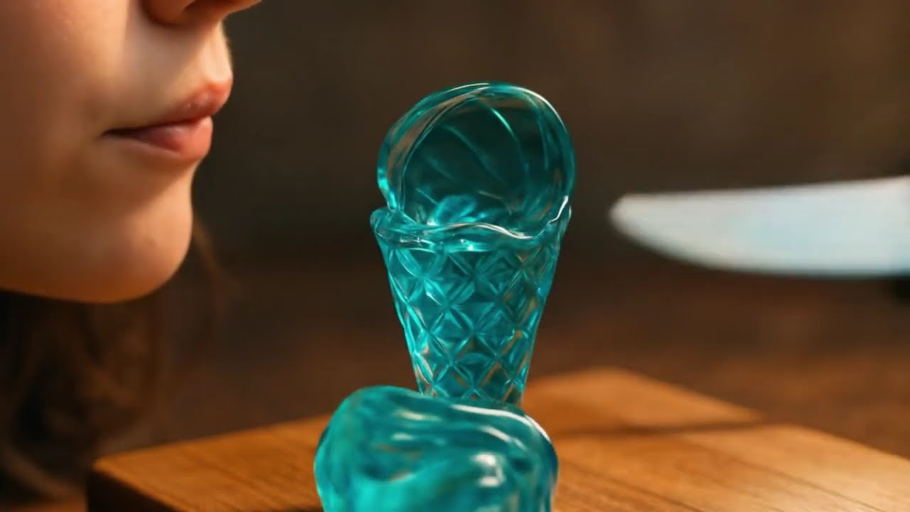 Crystal Clear Glass Cutting ASMR | Sharp, Clean, and Soothing"