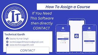 How To Ign A Course - Technical Gardh - Computer Insute Software
