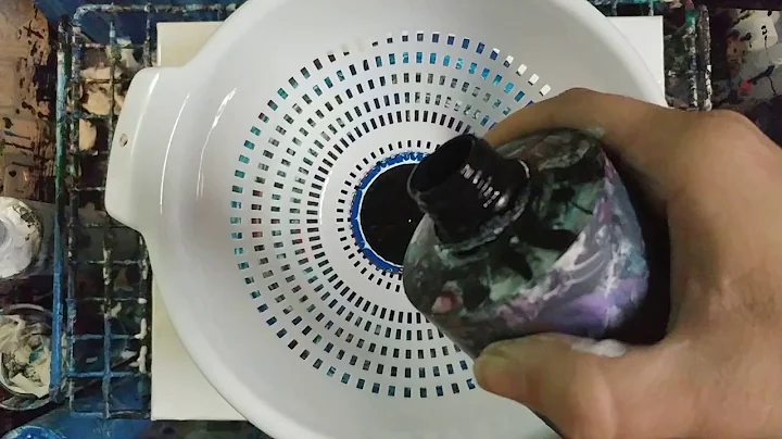 Acrylic Pour Through a Colander