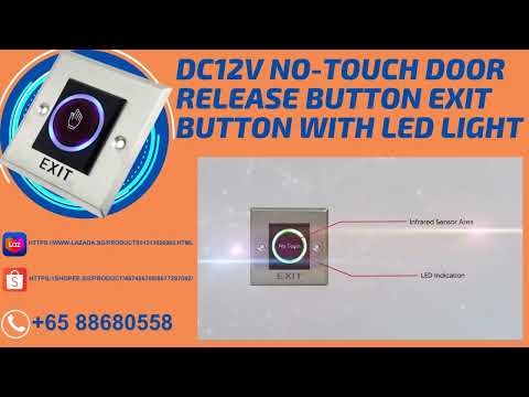 DC12V NO Touch Door Release Button Exit Button With LED Light