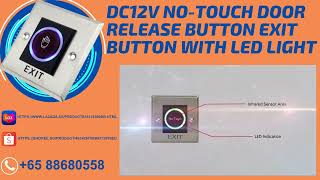DC12V NO Touch Door Release Button Exit Button With LED Light