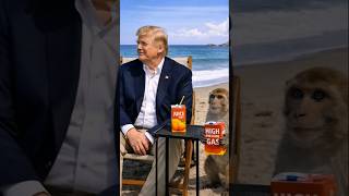 Trump Shock: A Monkey Replaced His Juice with Gas