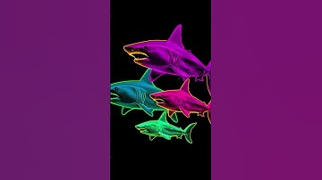 Neon Sharks: The Most Eye-Catching Predators of the Ocean! #shorts #aiart #generativeart #shark