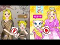 DIY Paper Doll | Rich And Poor Mother And Daughter Angela Cat EXTREME Makeover | Dolls Beauty