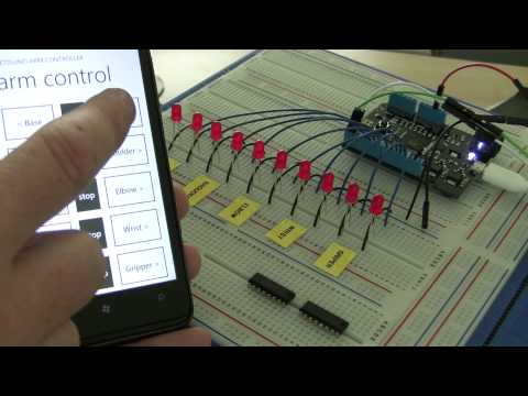 LEDs controlled by a Windows Phone via a netduino
