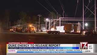 Duke Energy to release report on holiday blackouts