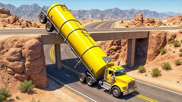 Cars vs UNFINISHED Road Bridge Challenge #2 - BeamNG.drive Fails & Crashes 2025!