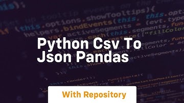 python csv to json pandas