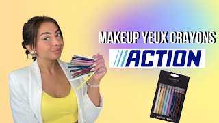 MAKEUP YEUX 100% CRAYON MAX&MORE | ACTION 💛💜💙 - YouTube