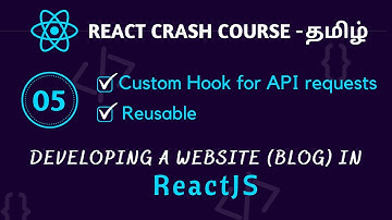 Custom Hooks for API requests in React explained in Tamil | Reusable custom hooks in React Tamil