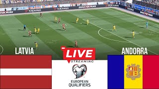 🔴 LIVE : Latvia vs Andorra I World Cup Qualification UEFA 2025 - Full Simulation Efootball Pes21