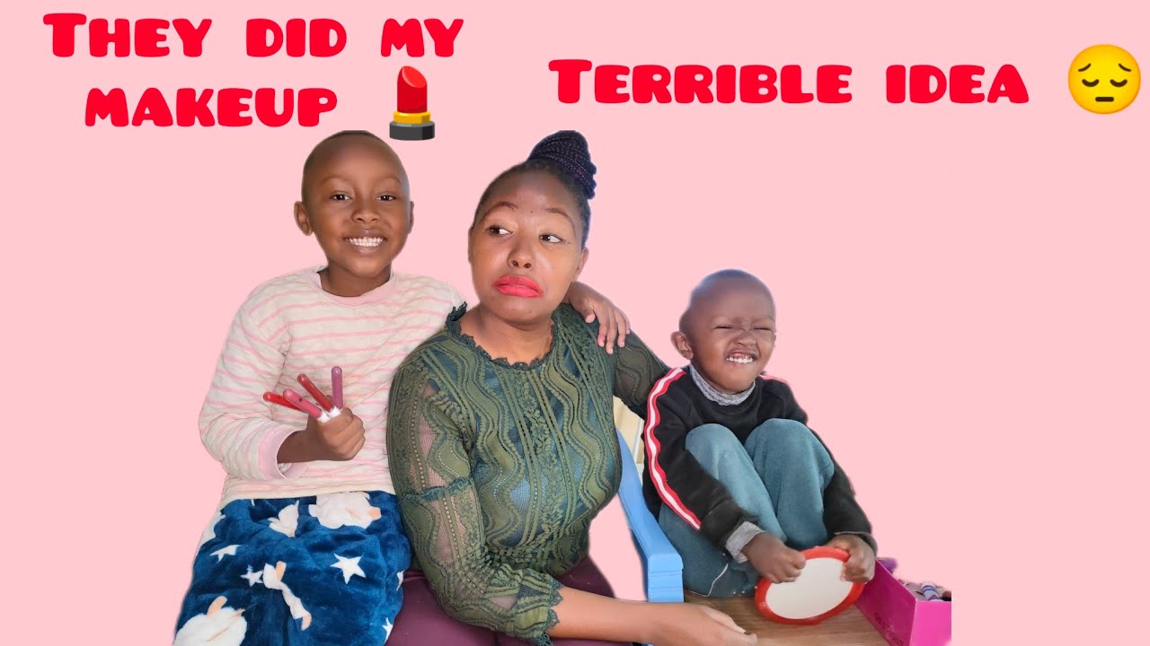 MY BOYS DID MY MAKEUP... terrible idea