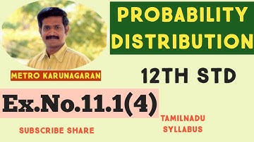 12th Std Maths Ex.11.1(4) Two balls are chosen randomly from an urn containing 6 red and 8 black bal