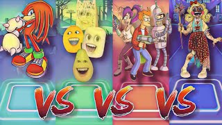 🎮 Knuckles Movie VS Annoying Orange VS Futurama VS Miss Delight | Tiles Hop