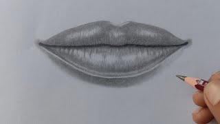 How to Draw Realistic LIPS | Tutorial for BEGINNERS | How to Draw + Shade in LIPS |