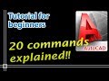 Autocad 2018 - Command Tutorial for beginners - PART 1