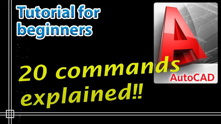 Autocad 2018 - Command Tutorial for beginners - PART 1