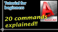 Autocad 2018 - Command Tutorial for beginners - PART 1 - Durasi: 22.44. 