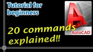 Autocad 2018  Command Tutorial for beginners  PART 1