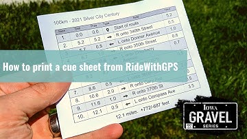 How to print a cue sheet for gravel racing from Ride With GPS