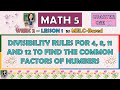 Divisibility Rules Quiz