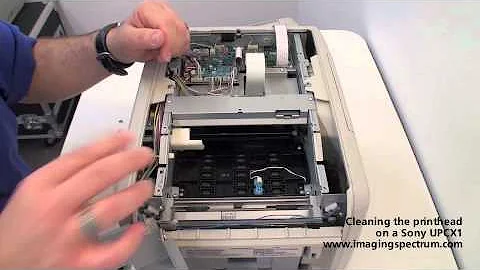 Cleaning the printhead on the Sony UPCX1 Photo Printer