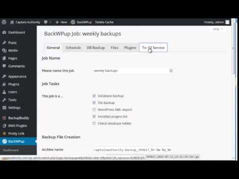 backwpup tutorial for backing up your wordpress files and database