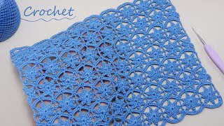 Цветочный УЗОР КРЮЧКОМ простое ВЯЗАНИЕ для начинающих🌺 EASY Floral Crochet Pattern for Beginners