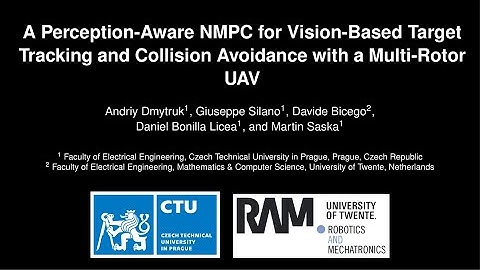 A Perception-Aware NMPC for Vision-Based Target Tracking and Collision Avoidance with a Multi-Rotor